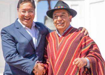 El presidente Luis Arce y el vicepresidente David Choquehuanca.
