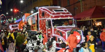 Desfile navideño en una gestión pasada. Foto: Archivo