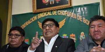 Lucio Gómez, secretario ejecutivo de la Confederación Sindical de Choferes de Bolivia