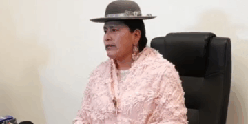 La senadora del MAS Virgina Velasco.