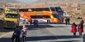 Un bloqueo de carreteras en La Paz. Foto: Archivo