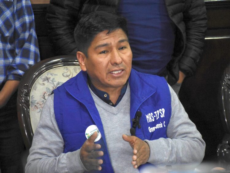 El presidente del MAS arcistas Gróver García.