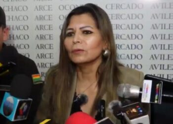La fiscal departamental de Tarija, Sandra Gutiérrez.