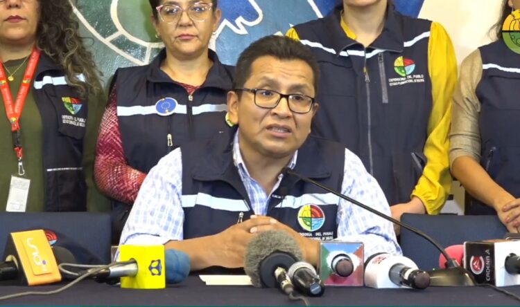 El Defensor del Pueblo, Pedro Callisaya, brindó una explicación al respecto del informe. Foto: Archivo.