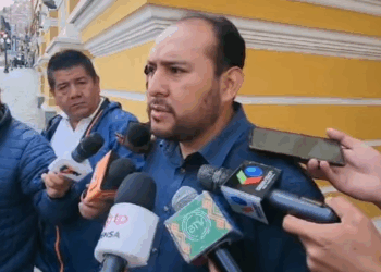 El viceministro de Seguridad Ciudadana, Roberto Ríos, en conferencia de prensa.