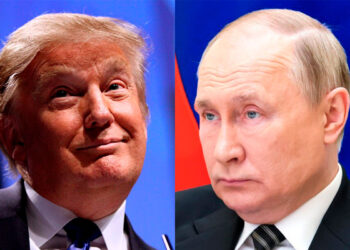 Donald Trump (izq.) y Vladimir Putin, presidentes de EEUU y Rusia respectivamente. Foto: Archivo