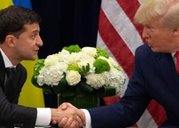 El presidente Donald Trump, y su homólogo ucraniano, Volodimir Zelenski.