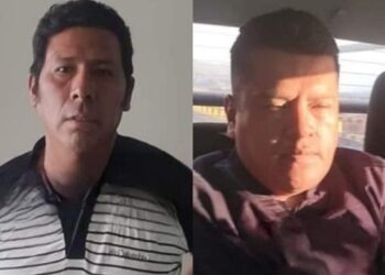 Los dirigentes campesinos Humberto Claros y Ramiro Cucho.
