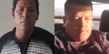 Los dirigentes campesinos Humberto Claros y Ramiro Cucho.