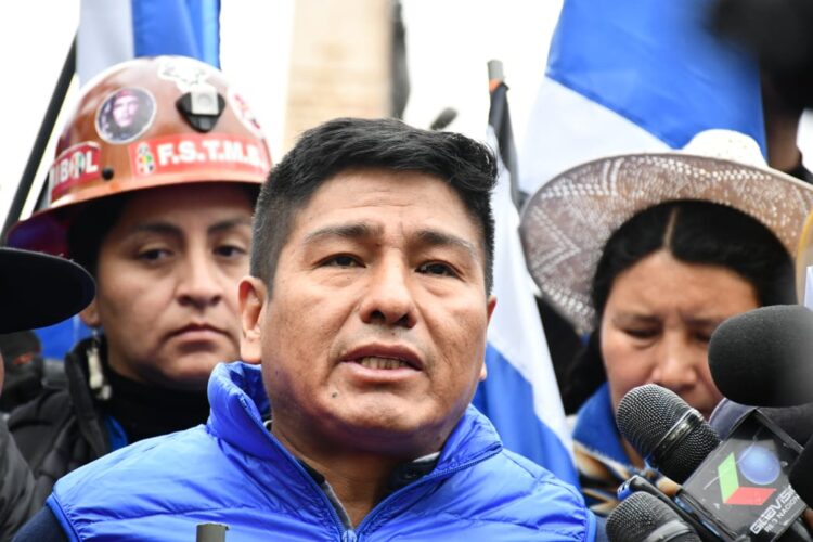 El presidente del MAS, Grover García.