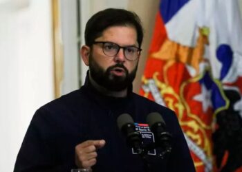 Gabriel Boric durante una rueda de prensa. Foto: Archivo