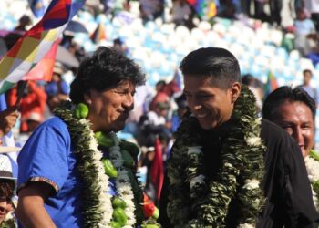 Evo Morales y Andrónico Rodríguez