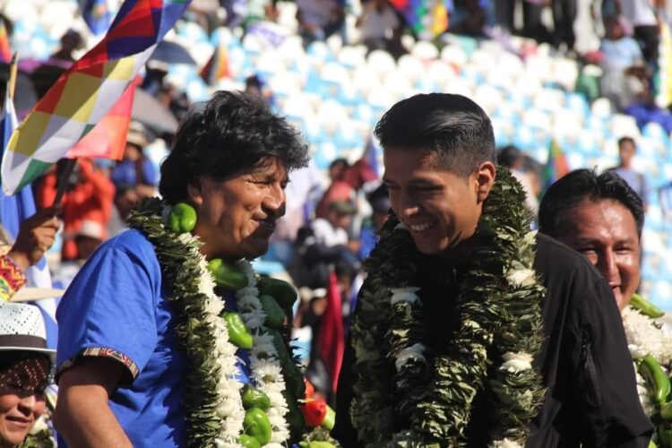 Evo Morales y Andrónico Rodríguez
