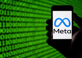 Logotipo de Meta en un smartphone