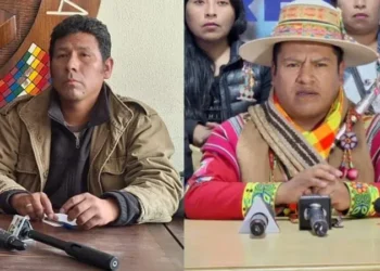 Los dirigentes evistas Humberto Claros y Ramiro Cucho
