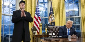 Musk en el salón oval con Trump