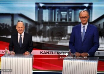 Olaf Scholz y Friedrich Merz en el último debate