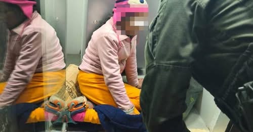 La niña fue rescatada por la Policía