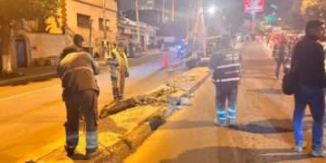 Al menos 20 obreros trabajan en el sector. Foto: GAMLP.
