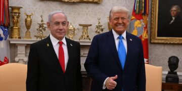 Netanyahu y Trump en su encuentro en la Casa Blanca