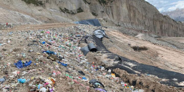 La imagen muestra la cantidad de basura en la celda 11 del relleno sanitario de Alpacoma.