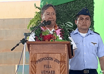 El presidente Luis Arce en Santa Cruz.