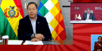 El presidente Luis Arce participa de la reunión de Jefes de Estado del ALBA-TCP de manera virtual.