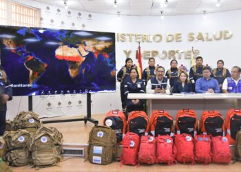 Los equipos entregados para las brigadas. Foto: Ministerio de Salud.