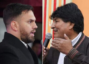 El exministro Eduardo del Castillo y el expresidente Evo Morales. Fotos de archivo: Facebook.