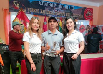 El golfista boliviano Santiago LLanos.