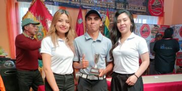 El golfista boliviano Santiago LLanos.