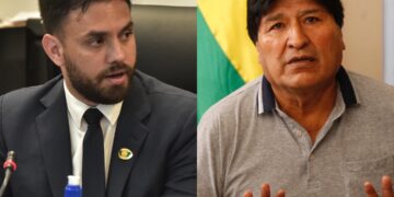 Eduardo del Castillo y Evo Morales. Fotos de archivo: La Razón y APG.