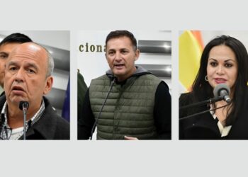 Los exministros sentenciados Arturo Murillo, Fernando López y Roxana Lizárraga.