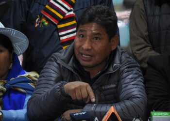 El dirigente campesino Ponciano Santos.