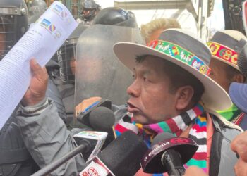 El dirigente campesino Pedro Llanque.