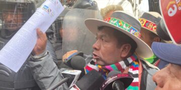 El dirigente campesino Pedro Llanque.