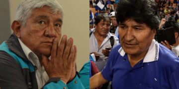 Iván Arias y Evo Morales