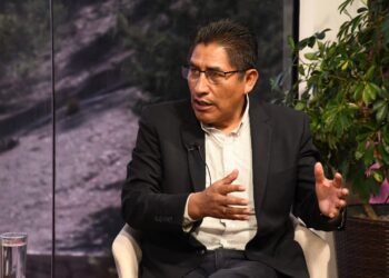 Félix Patzi en Piedra, Papel y Tinta. Foto: La Razón