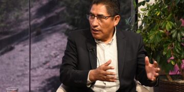 Félix Patzi en Piedra, Papel y Tinta. Foto: La Razón
