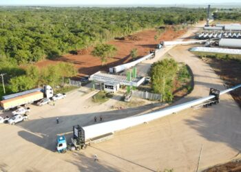Los aerogeneradores trasladados.