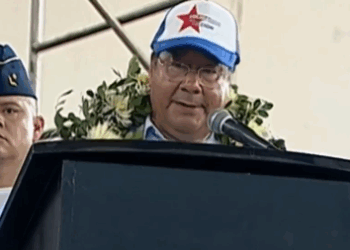 El presidente Luis Arce en un ampliado del MAS en Beni.