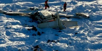 El avión quedó destruido