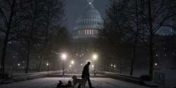 La capital de EEUU soporta bajas temperaturas