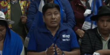 El jefe del MAS reconocido por el TSE, Grover García.