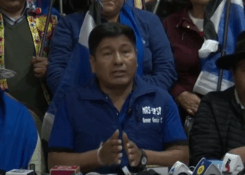El jefe del MAS reconocido por el TSE, Grover García.