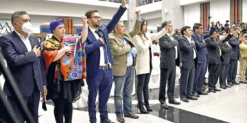 Los ministros del presidente Luis Arce.