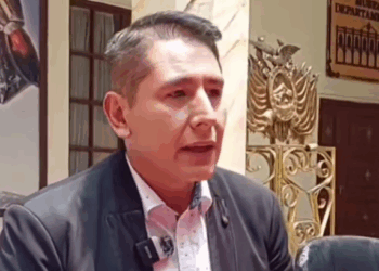 El Viceministro de Energías Alternativas en conferencia de prensa.