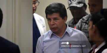 Pedro Castillo llega una audiencia de su juicio