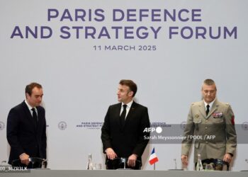 Macron se reunió con jefes militares de varios países