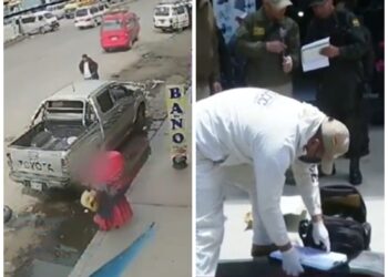 Una mujer botó su dinero en la calle; la Policía investiga el hecho.